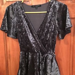 Crushed velvet blouse
